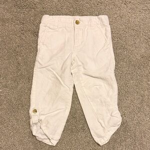 Janie and Jack white linen Pants